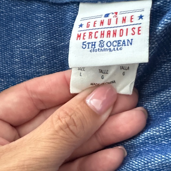 Gray and Blue Women's Hoodie - Picture 3 of 5